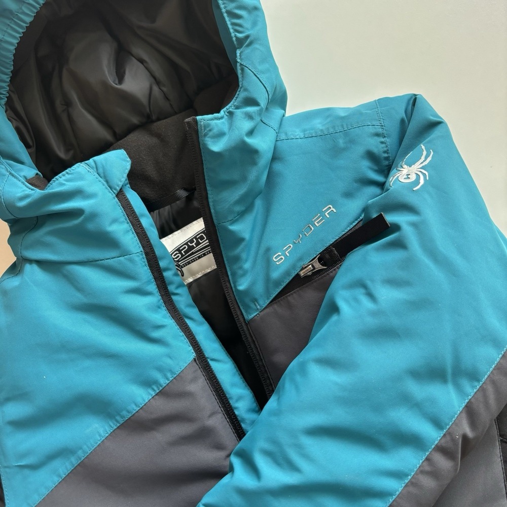 Spyder Kid's Little Boys Asymmetrical Color Block Full Zip Coat 4 NWOT